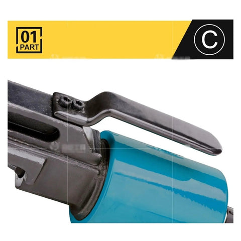 Close-up of Heavy Duty Portable Hydraulic Steel Bar Shear handle, showcasing 360 Degree Swivel Head Cr12Mov Blade Rebar Cutter Tool.