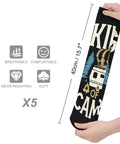 Five Pack Fatigue Relief Compression Stockings Mid Calf Socks For Leg Circulation Support Ideal For Medical Staff Teachers