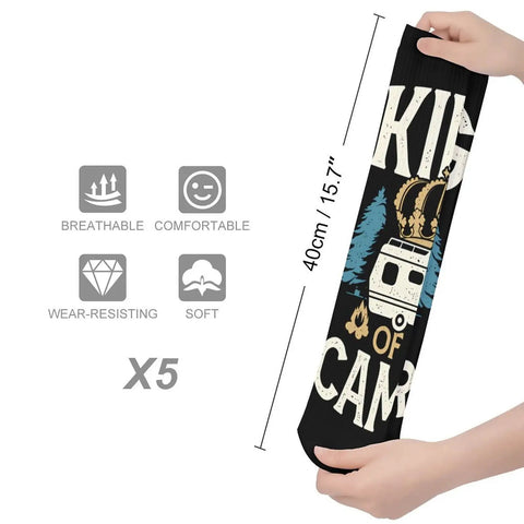 Five Pack Fatigue Relief Compression Stockings Mid Calf Socks For Leg Circulation Support Ideal For Medical Staff Teachers