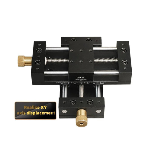 Pro Grade 2D Displacement Platform With Manual Fine-Tuning Sliding Table For Optical Alignment Cross Moving Dual-Axis Stage.