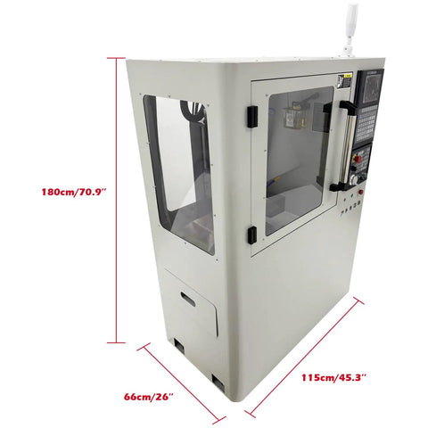 Right side view of High Speed CNC Drilling And Milling Machine For Metalworking With 12000 RPM Spindle 15.75 By 5.51 Inch Workbench.