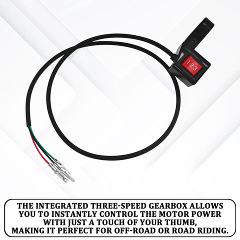 Universal 3 Speed Motorcycle Handlebar Shift Switch 22Mm 7 8 Inch Electric Bike Control Lever with speed selector.