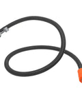 Solid As A Rock Metal High Pressure Tire Inflator Extension Hose Leakproof Design Universal Fitment For Your Car Or Bike To Stay Pressed Up No Drama With Wear Resistance To Handle Any Job Wherever You Are From Garage To Highway, black metal hose with orange connector