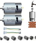 Two Pack 12V RS550 15000RPM Electric Drive Motors For Ride On Cars Upgrade 18V Compatible DC Motor with accessories