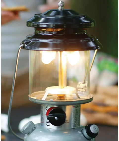 Lit lantern using 4 Pack String Tie Lantern Mantles For Fueled Lighting Easy To Install Mantles Fits Multiple Lantern Models 200 201