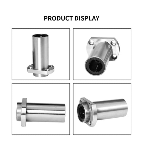 Embedded Oval Flange LMHP Linear Bearings For Rails 6 To 30 LUU Pro Grade Precision Guide Bearings, metal housing