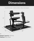 Adjustable Leg Extension And Curl Machine For Home Gym Space Saving All In One Strength Training Gear dimensions in inches