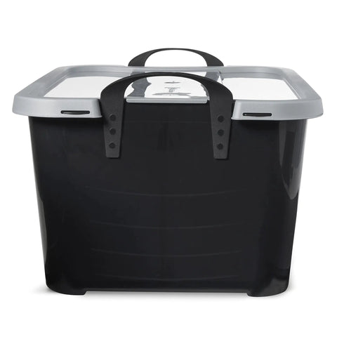 Heavy Duty 24 Pack Stackable Storage Bins 55 Quart Home Organizers Slick Plastic Workhorse Totes For Garage Closet Laundry And Gear Sorting Thick Walled Indoor Outdoor Gear Keeper Solid Foundation No Fuss Setup Smooth Space Saving Solution