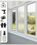 8 Pack Window Repair Kit To Clear Trapped Condensation From Foggy Double Pane Window Units DIY Fix To Save Replacing Windows And Restore Clear Glass Fast Today shown with tools and foggy window view.