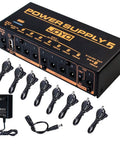 Built In 4400mAh Battery Gig Ready Pedalboard Power Supply With Eight 9V 12V 18V Outputs And 5V 1A USB Port For Phone Charging