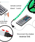 44 Key RGB LED Light Strip Controller With Infrared Remote For SMD 5050 2835 3528 Strips 16 Dope Color Options showing setup steps