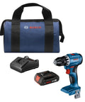 18V Compact Brushless Drill Driver Kit With One Half Inch Chuck And 2 Ah Battery, Pro Grade Power, kit with bag and charger