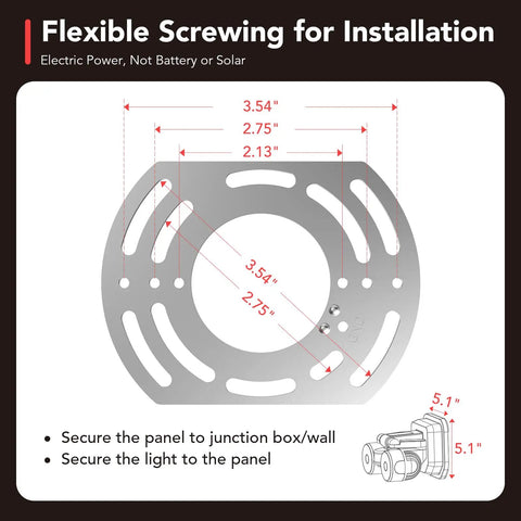 Installation guide for Dope Led Flood Light Outdoor Motion Sensor with wide 450 degree adjustability, IP65 waterproof