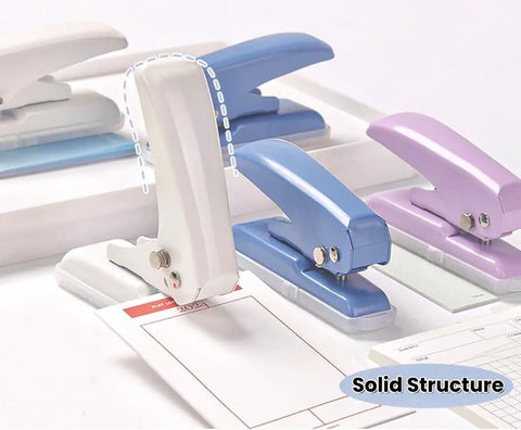 Rugged Heavy Duty Single Hole Punch For Papers And Crafts 40 Sheets Capacity One Quarter Inch Purple Hole Puncher displayed on desk
