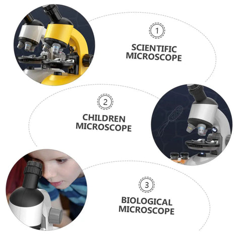 Kid Friendly Rotating High Definition Microscope For Boys And Girls Battery Not Included Educational Science Microscope Set