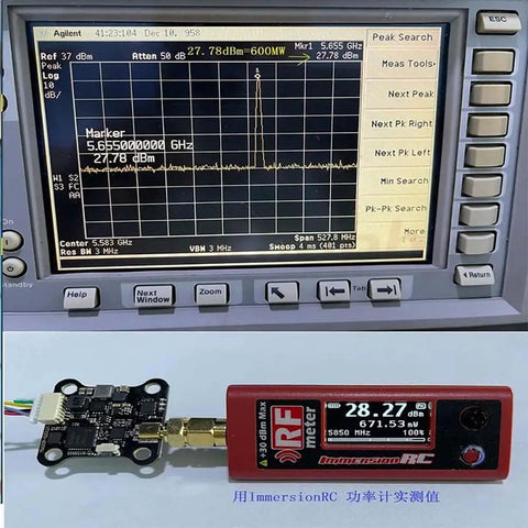 Ultra Light 40CH FPV Transmitter With 20x20mm Mount, Adjustable 25-600mW VTX, 7-26V Power, Clean Signal For JHEMCU VTX with RF meter