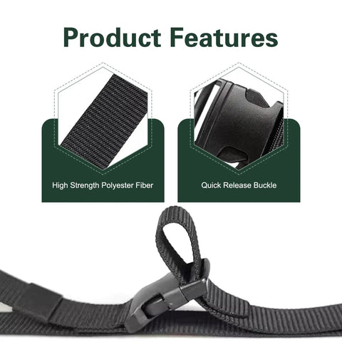 Close-up of Tough As Nails 39 Inch Battery Hold Down Straps Heavy Duty Car Battery Tie Down Webbing with quick release buckle.