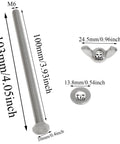 8 Piece Set M6x100mm Stainless Steel Mini Iron Flower Press Tool Kit With Wing Screws And Washers For DIY Flower Enthusiasts