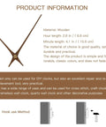 Wooden Clock Hands Replacement Kit 5.11 Inch Clock Pointer Plates For DIYers Crafting And Clock Repair shown with product details