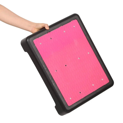 Non Slip Dog Training Platform For Agility And Obedience Practice Portable Indoor Outdoor Stand 17 by 13 inch pink surface
