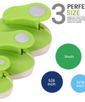 All In One Circle Punch Set For Scrapbooking And DIY Card Making Includes Five Sixteenth Inch Five Eighths Inch And One Inch Hole Punches.