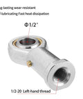 Shop Tested 2 Pack Rod End Bearings With 3/16 Inch Bore And 10-32 Thread Pre Lubed Heim Joints Includes Grease Monkey Approved Jam Nuts, 1/2 inch size.