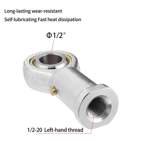 Shop Tested 2 Pack Rod End Bearings With 3/16 Inch Bore And 10-32 Thread Pre Lubed Heim Joints Includes Grease Monkey Approved Jam Nuts, 1/2 inch size.