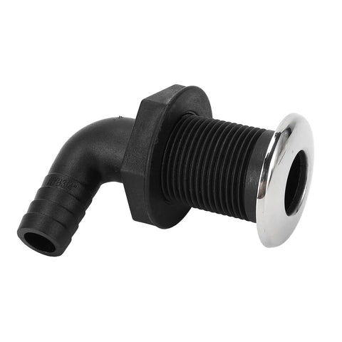 Nylon Through Hull Fittings For Boats Three Quarters Inch Twenty Millimeter Drain Plug Twist Adjustable Marine Grade Connector