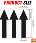15 Pack Arrow Stickers Black 8x2 Inch Self-Adhesive PVC Decals Waterproof and Tear-Resistant for Directional Signs Great for Indoor Outdoor Use No-Fuss Heavy-Duty Adhesion Residue-Free Removal. Black arrow decal size guide