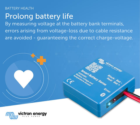 Smart Battery Sense Wireless Voltage And Temperature Monitor For MPPT Solar Chargers Long Range Up To Ten Meters device