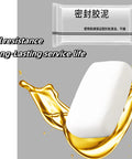 Tough As Nails Waterproof Sealant Clay For Quick Fix Wall And Drain Patching White Two Pack on a gold splash background.