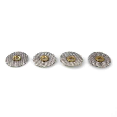 Four mesh gas lens screens from 25 Piece TIG Stubby Gas Lens Nozzle Kit For WP 17 18 26 Welding Torch 3 32 Inch Tips Accessories Pack