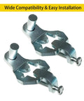 Heavy Duty T-Post Gate Hinge Kit With Galvanized Pins For Chain Link Fences, Farm, Garden And Backyard Gates Includes Two Hinge Assemblies