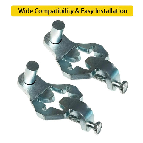 Heavy Duty T-Post Gate Hinge Kit With Galvanized Pins For Chain Link Fences, Farm, Garden And Backyard Gates Includes Two Hinge Assemblies