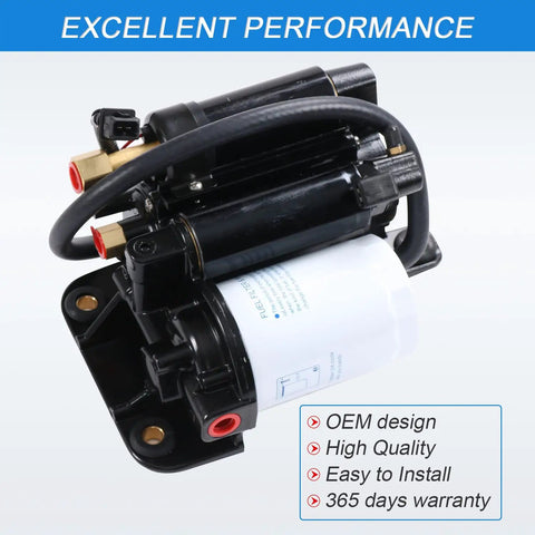 Dual Electric Fuel Pump Assembly Replacement For Marine Engines Fits 4.3L 5.0L 5.7L product with hoses and connectors