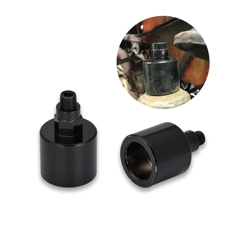 2 Inch Front Lift Spacer Kit For Polaris Sportsman And Ranger Crew showing black aluminum spacers designed for ATV suspension enhancement.