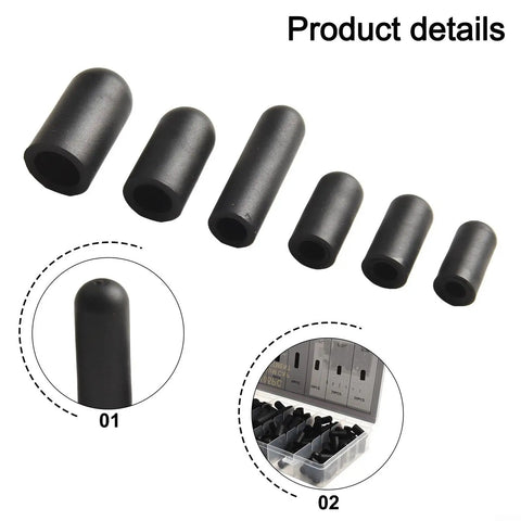 Gotta Fix That Car Engine? This 105 Pcs Vacuum Cap Kit Rocks Flexible Rubber Hose Assortment With Storage Case For Carb Manifolds And Lines Repair, Perfect Seal Every Single Time! black rubber vacuum caps in assorted sizes with storage case