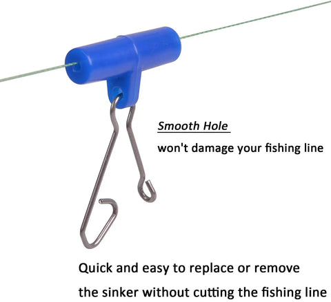 Built Tough Heavy Duty Fishing Line Sinker Slide With Duo Lock Snap, Stainless Steel Swivel Snap Quick Change Sinker Slider For Catfish Rig, Striper, Surf Fishing, Freshwater And Saltwater