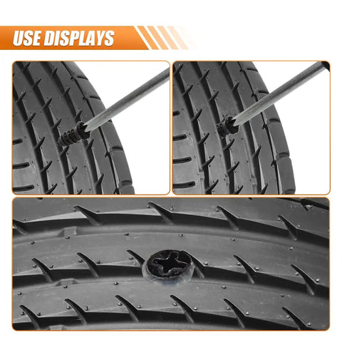 DIY Ready 60 Pieces Tire Repair Rubber Plug Kit With Screwdriver In Durable Case fixing tire punctures on vehicle tire