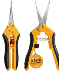 2 Pack Pruning Shears Six And A Half Inch Gardening Scissors With Sharp Stainless Steel Blades And Comfort Grip