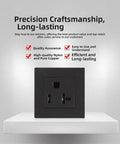 Tough As A Rock Heavy Duty 20 Amp 5 15R AC Electrical Power Socket and Three Prong Wall Receptacle on display.