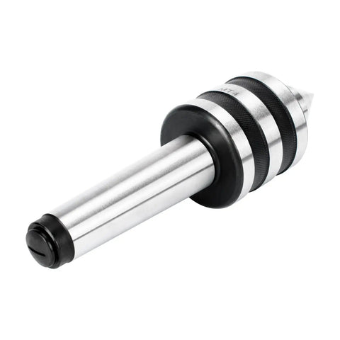 4MT Live Center 60 Degree Morse Taper For Wood And Metal Lathe, showing steel construction and triple bearing system