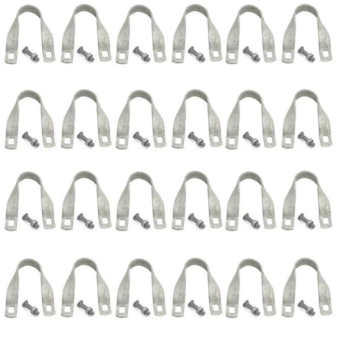 Heavy Duty Cross Connector Purlin Bracket For Greenhouse Frame Galvanized Steel 1 3 Eighths Inch By 1 3 Eighths Inch 12 Pack With Bolts Easy Install Secure Durable Hoops DIY Greenhouse Building For A Tight Sturdy Frame