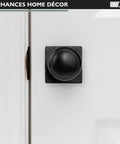 Matte Black Passage Door Knobs Set Of 10 Square And Round Style Non Locking Interior Closet Doorknobs Easy Grip Handle