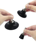 Hands holding Five Pack Disc Pad Holder Set With Quick Change 1 Inch 2 Inch 3 Inch Pads, One Quarter Inch Shank For Die Grinder Accessories