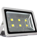 Hella Bright 300W LED Floodlights 10 Pack 3 Year Warranty Top Shelf Outdoor Spotlight Bulbs showing a sleek silver floodlight design.