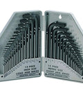 Eclipse 900-038 30 Piece Hex Key Set With SAE Fractional And Metric MM in Compact Case, includes long and short arm hex wrenches.