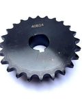 Roller Chain Sprocket B Type 24 Tooth With One Inch Bore Half Inch Pitch And Hardened Teeth In 1045 Steel