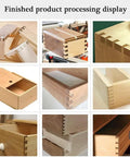 Rock Solid 12 Inch Wood Dovetail Jig Router Template For Dead Nuts Accurate Cabinet Joinery And Drawer Boxes, displayed cut joints.