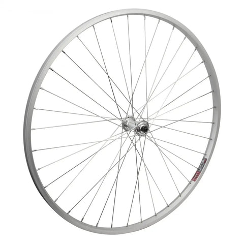 Front Wheel 700 X 35 Alloy Quick Release Silver Hub With 14g UCP Spokes 36H For Everyday Riding And Quick Upgrades Beefy Aluminum Build